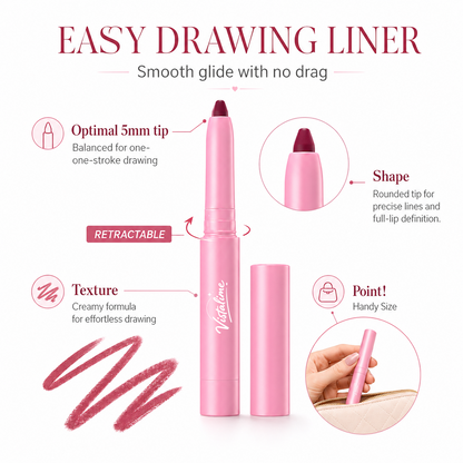Vistalimre Smooth Lip Liner Creamy, Blendable Color with Smooth Application
