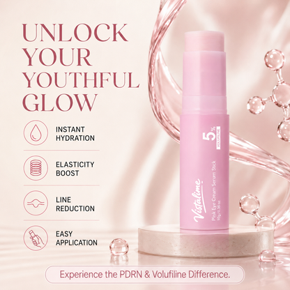 Vistalime Pink Eye Cream Serum Stick—Smooths Wrinkles, Firms Skin, Anti-Aging Care